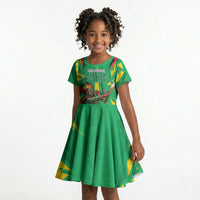 Personalized Guyana Cricket Kid Short Sleeve Dress Amazon Warriors Tribal Mascot Sports