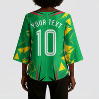 Personalized Guyana Cricket Kimono Sleeve Blouse Amazon Warriors Tribal Mascot Sports