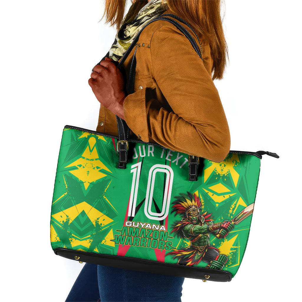 Personalized Guyana Cricket Leather Tote Bag Amazon Warriors Tribal Mascot Sports