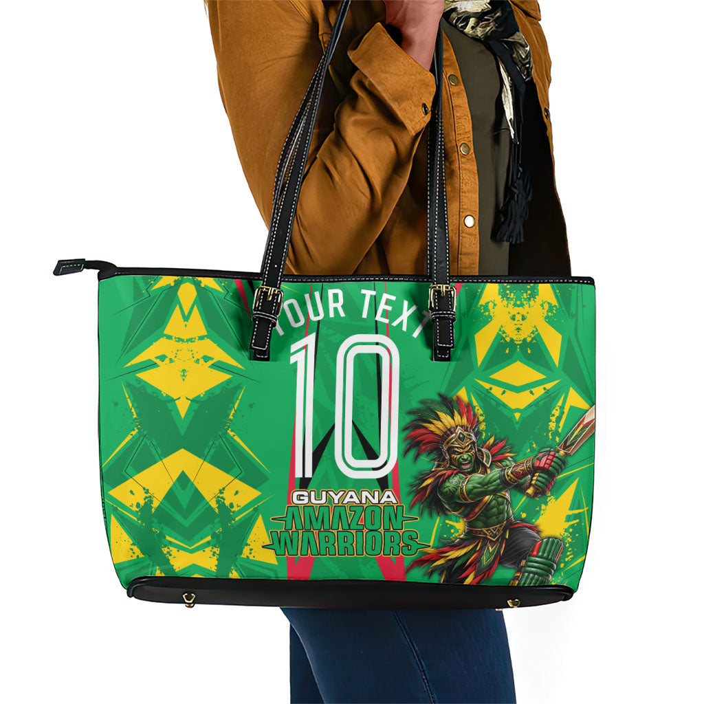 Personalized Guyana Cricket Leather Tote Bag Amazon Warriors Tribal Mascot Sports