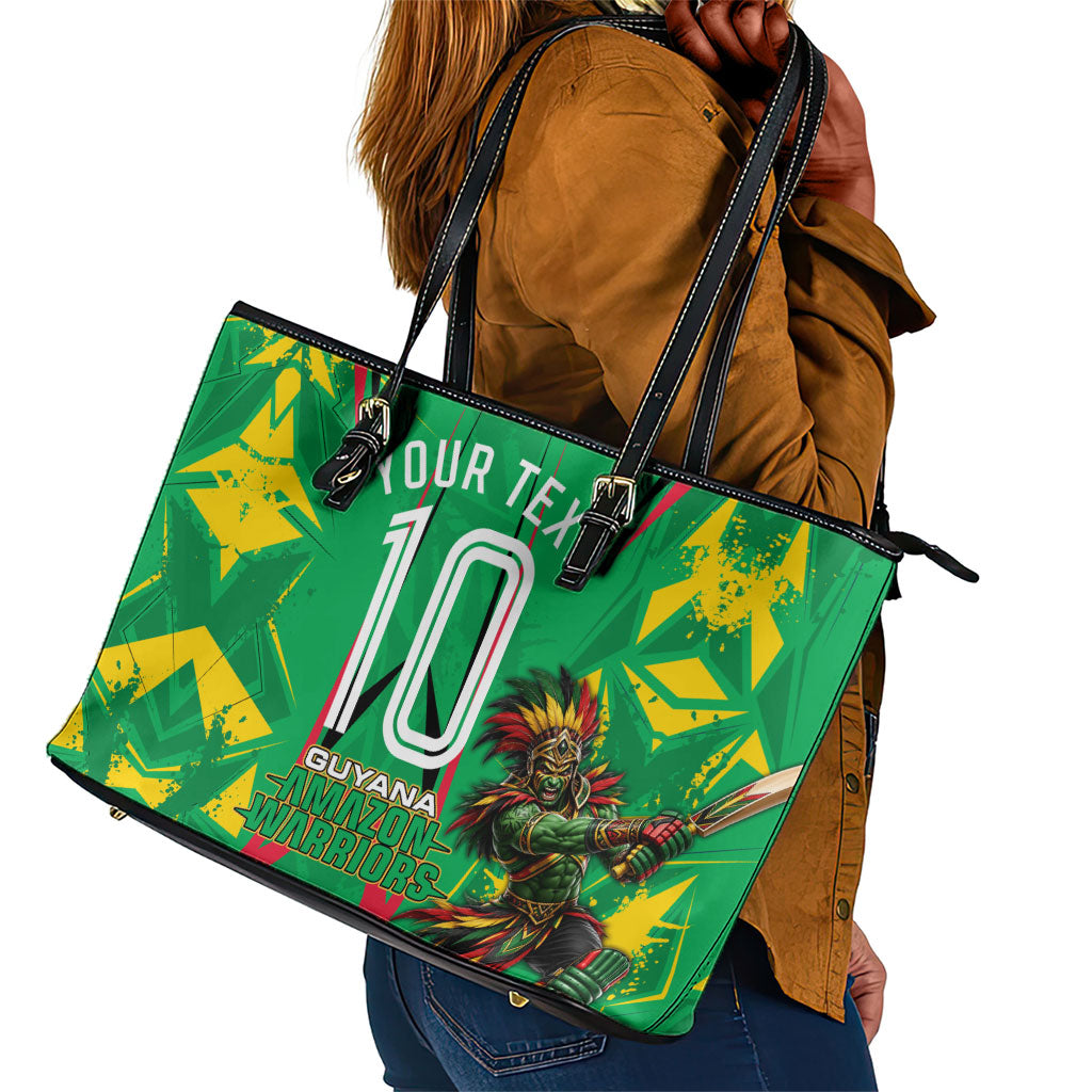Personalized Guyana Cricket Leather Tote Bag Amazon Warriors Tribal Mascot Sports