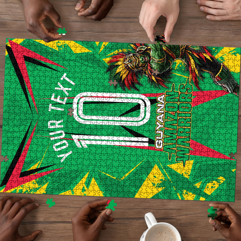 Personalized Guyana Cricket Puzzle Amazon Warriors Tribal Mascot Sports