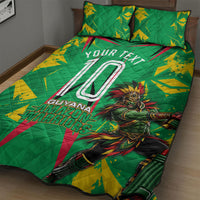 Personalized Guyana Cricket Quilt Bed Set Amazon Warriors Tribal Mascot Sports