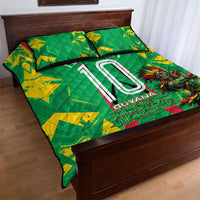 Personalized Guyana Cricket Quilt Bed Set Amazon Warriors Tribal Mascot Sports