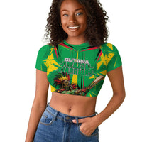 Personalized Guyana Cricket Raglan Cropped T shirt Amazon Warriors Tribal Mascot Sports