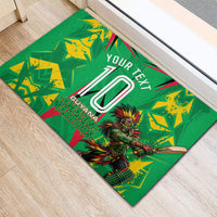Personalized Guyana Cricket Rubber Doormat Amazon Warriors Tribal Mascot Sports