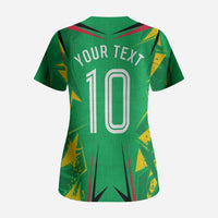 Personalized Guyana Cricket Scrub Top Amazon Warriors Tribal Mascot Sports