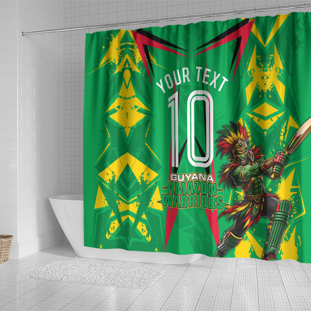 Personalized Guyana Cricket Shower Curtain Amazon Warriors Tribal Mascot Sports