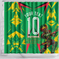 Personalized Guyana Cricket Shower Curtain Amazon Warriors Tribal Mascot Sports