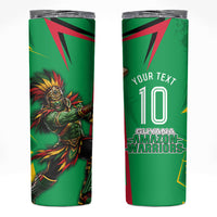 Personalized Guyana Cricket Skinny Tumbler Amazon Warriors Tribal Mascot Sports