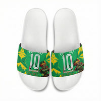 Personalized Guyana Cricket Slide Sandals Amazon Warriors Tribal Mascot Sports