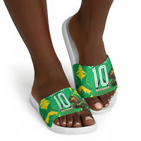 Personalized Guyana Cricket Slide Sandals Amazon Warriors Tribal Mascot Sports
