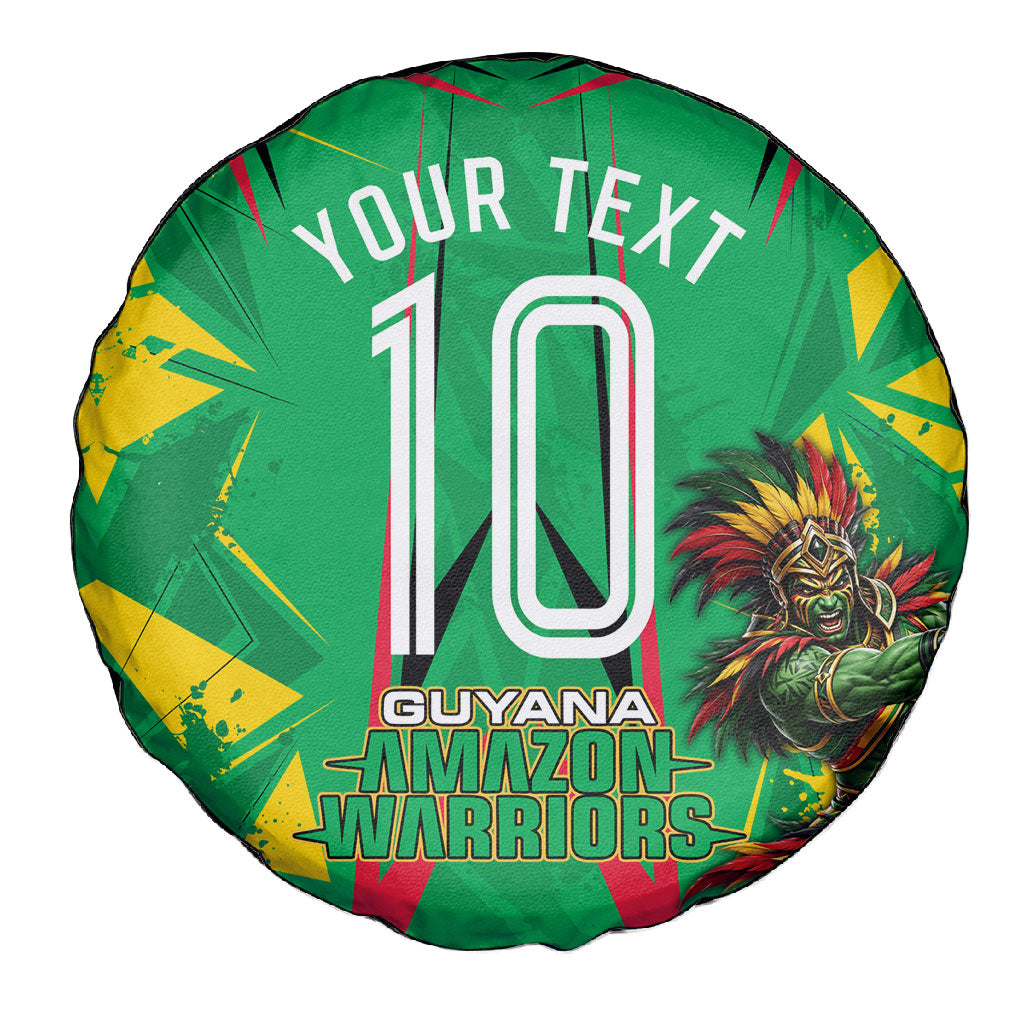 Personalized Guyana Cricket Spare Tire Cover Amazon Warriors Tribal Mascot Sports