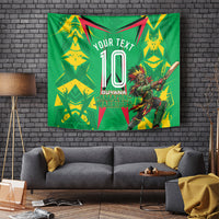 Personalized Guyana Cricket Tapestry Amazon Warriors Tribal Mascot Sports