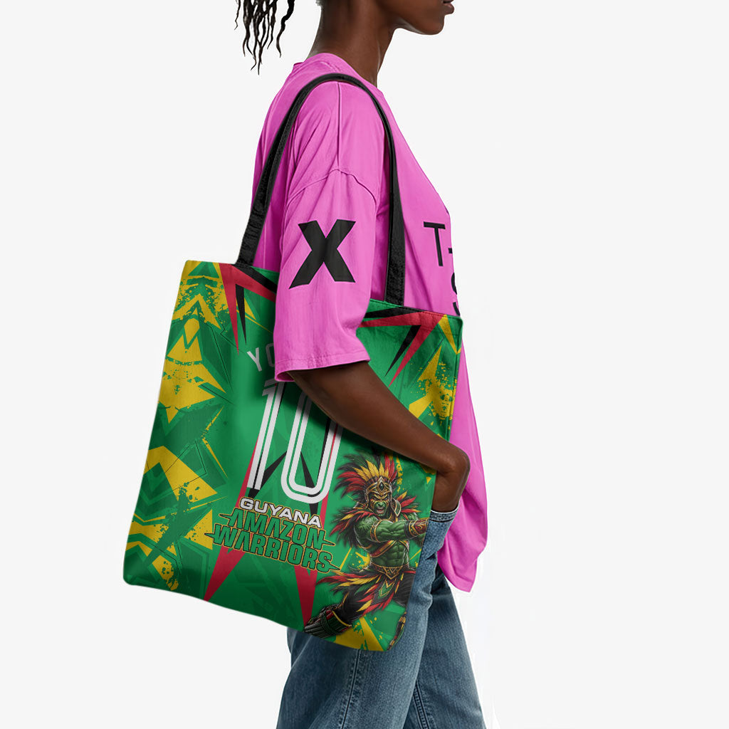 Personalized Guyana Cricket Tote Bag Amazon Warriors Tribal Mascot Sports