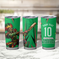 Personalized Guyana Cricket Tumbler Cup Amazon Warriors Tribal Mascot Sports