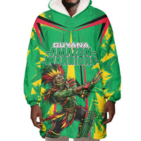 Personalized Guyana Cricket Wearable Blanket Hoodie Amazon Warriors Tribal Mascot Sports