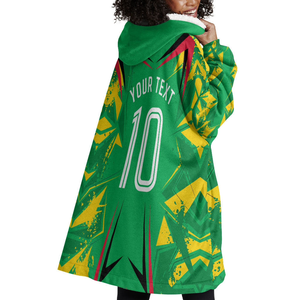 Personalized Guyana Cricket Wearable Blanket Hoodie Amazon Warriors Tribal Mascot Sports