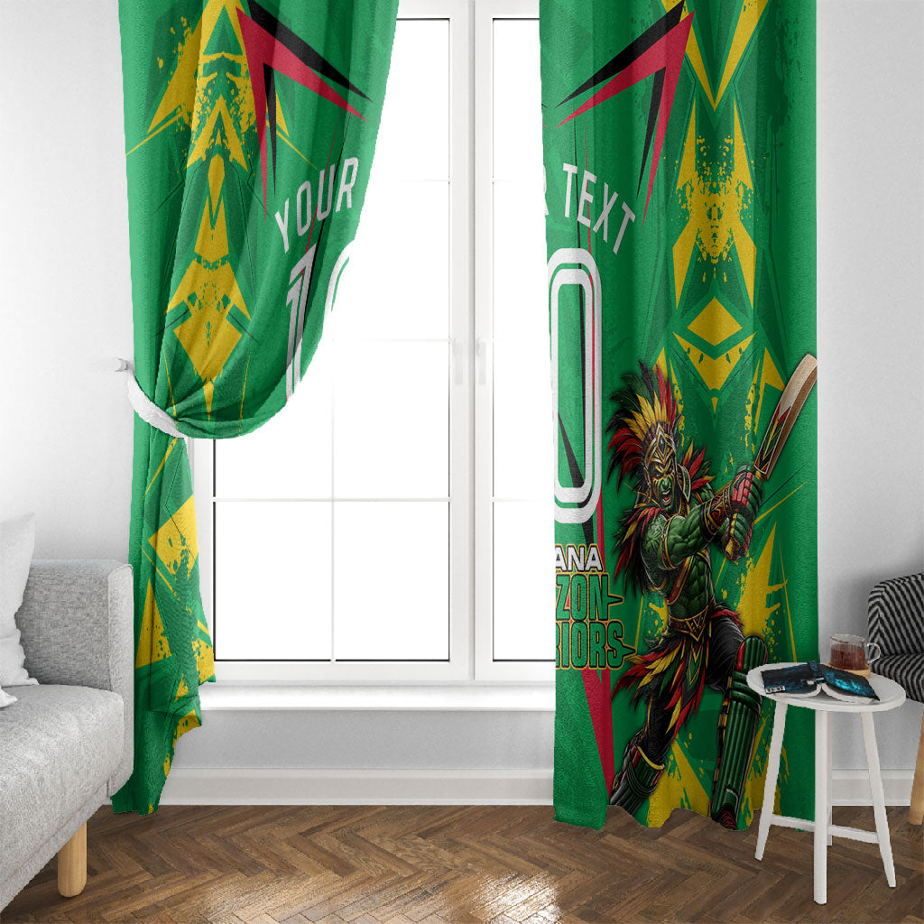 Personalized Guyana Cricket Window Curtain Amazon Warriors Tribal Mascot Sports