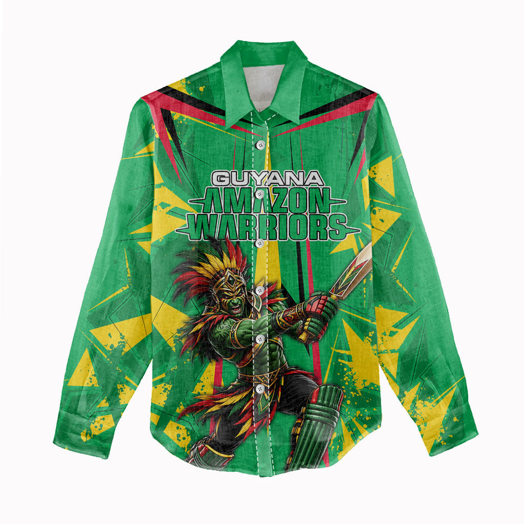 Personalized Guyana Cricket Women Casual Shirt Amazon Warriors Tribal Mascot Sports