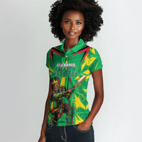Personalized Guyana Cricket Women Polo Shirt Amazon Warriors Tribal Mascot Sports
