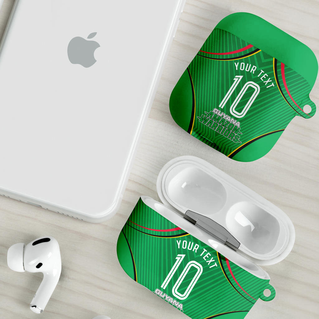 Personalized Guyana Cricket Amazon Warriors AirPods Case Modern Geometric Sports Fan