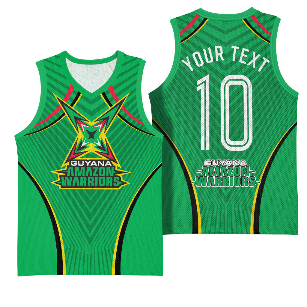 Personalized Guyana Cricket Amazon Warriors Basketball Jersey Modern Geometric Sports Fan