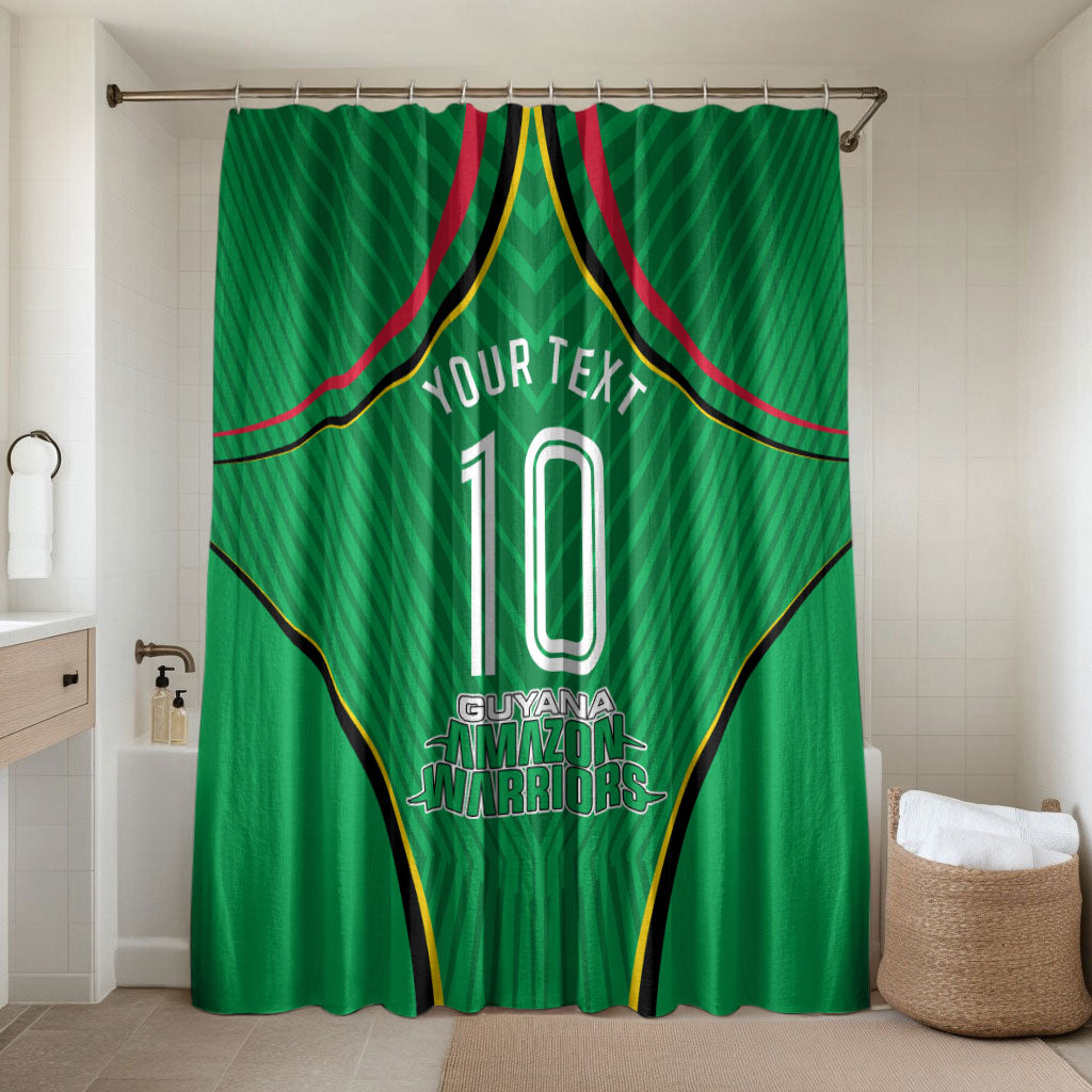 Personalized Guyana Cricket Amazon Warriors Bathroom Set Modern Geometric Sports Fan