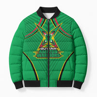 Personalized Guyana Cricket Amazon Warriors Bomber Puffer Jacket Modern Geometric Sports Fan