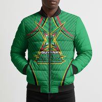 Personalized Guyana Cricket Amazon Warriors Bomber Puffer Jacket Modern Geometric Sports Fan