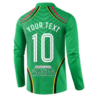 Personalized Guyana Cricket Amazon Warriors Button Sweatshirt Modern Geometric Sports Fan