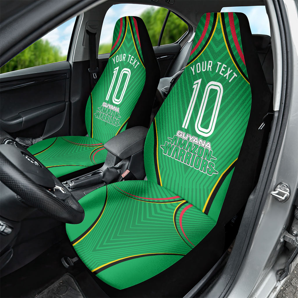 Personalized Guyana Cricket Amazon Warriors Car Seat Cover Modern Geometric Sports Fan