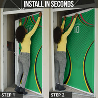 Personalized Guyana Cricket Amazon Warriors Door Cover Modern Geometric Sports Fan