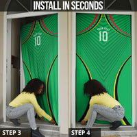 Personalized Guyana Cricket Amazon Warriors Door Cover Modern Geometric Sports Fan
