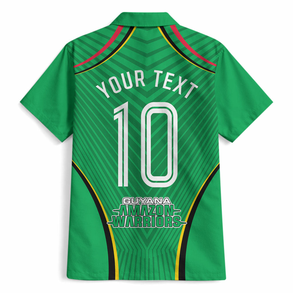 Personalized Guyana Cricket Amazon Warriors Hawaiian Shirt Modern Geometric Sports Fan