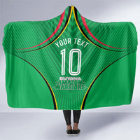 Personalized Guyana Cricket Amazon Warriors Hooded Blanket Modern Geometric Sports Fan