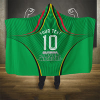 Personalized Guyana Cricket Amazon Warriors Hooded Blanket Modern Geometric Sports Fan