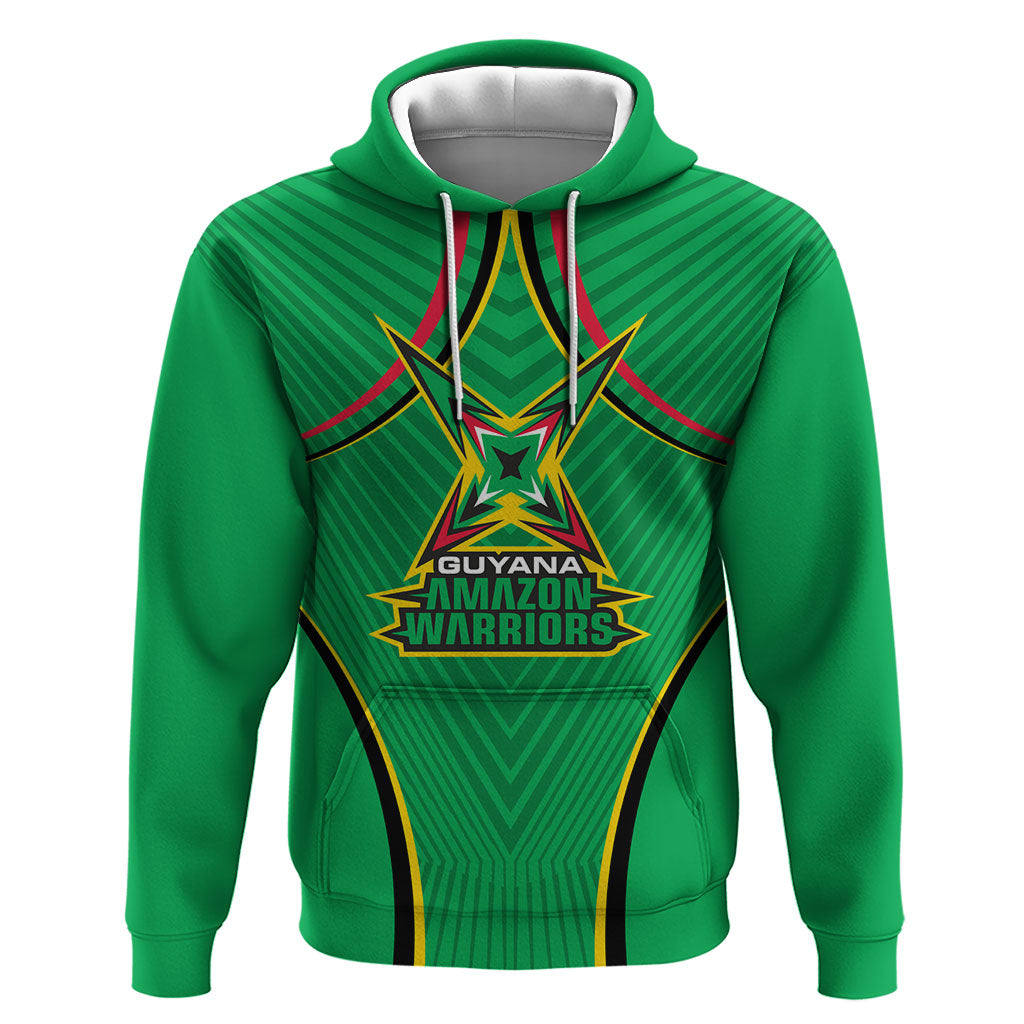 Personalized Guyana Cricket Amazon Warriors Hoodie Modern Geometric Sports Fan