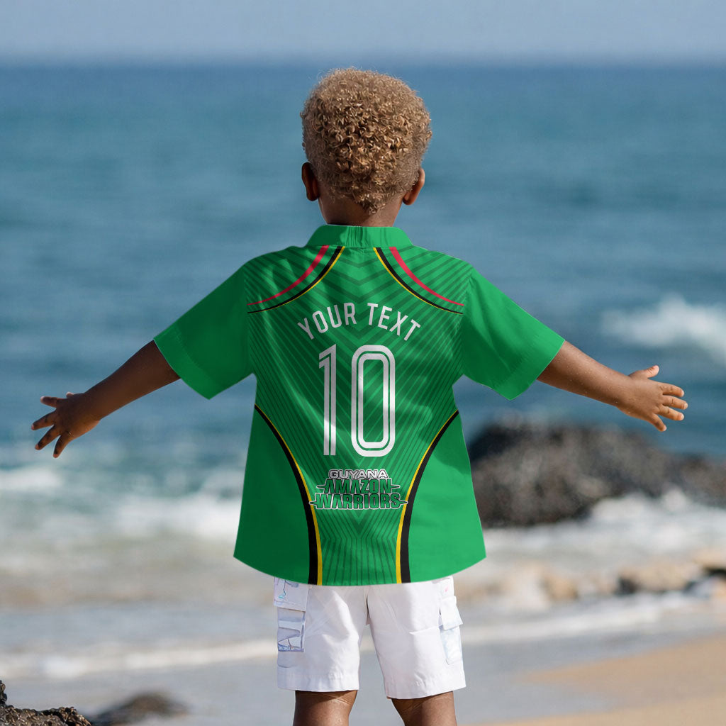 Personalized Guyana Cricket Amazon Warriors Kid Hawaiian Shirt Modern Geometric Sports Fan