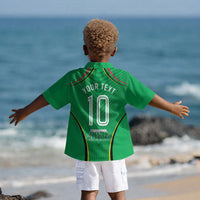 Personalized Guyana Cricket Amazon Warriors Kid Hawaiian Shirt Modern Geometric Sports Fan
