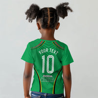 Personalized Guyana Cricket Amazon Warriors Kid T shirt Modern Geometric Sports Fan