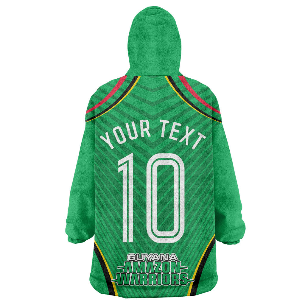 Personalized Guyana Cricket Amazon Warriors Kid Wearable Blanket Hoodie Modern Geometric Sports Fan