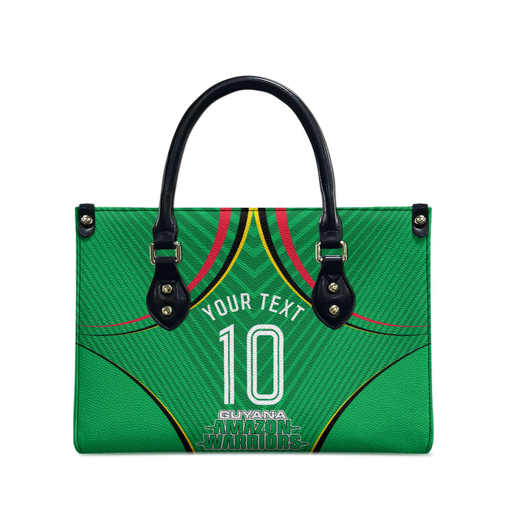 Personalized Guyana Cricket Amazon Warriors Leather Bag Modern Geometric Sports Fan