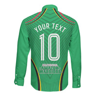 Personalized Guyana Cricket Amazon Warriors Long Sleeve Button Shirt Modern Geometric Sports Fan