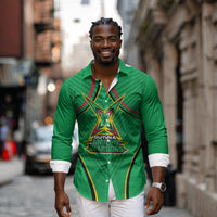 Personalized Guyana Cricket Amazon Warriors Long Sleeve Button Shirt Modern Geometric Sports Fan