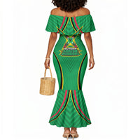 Personalized Guyana Cricket Amazon Warriors Mermaid Dress Modern Geometric Sports Fan
