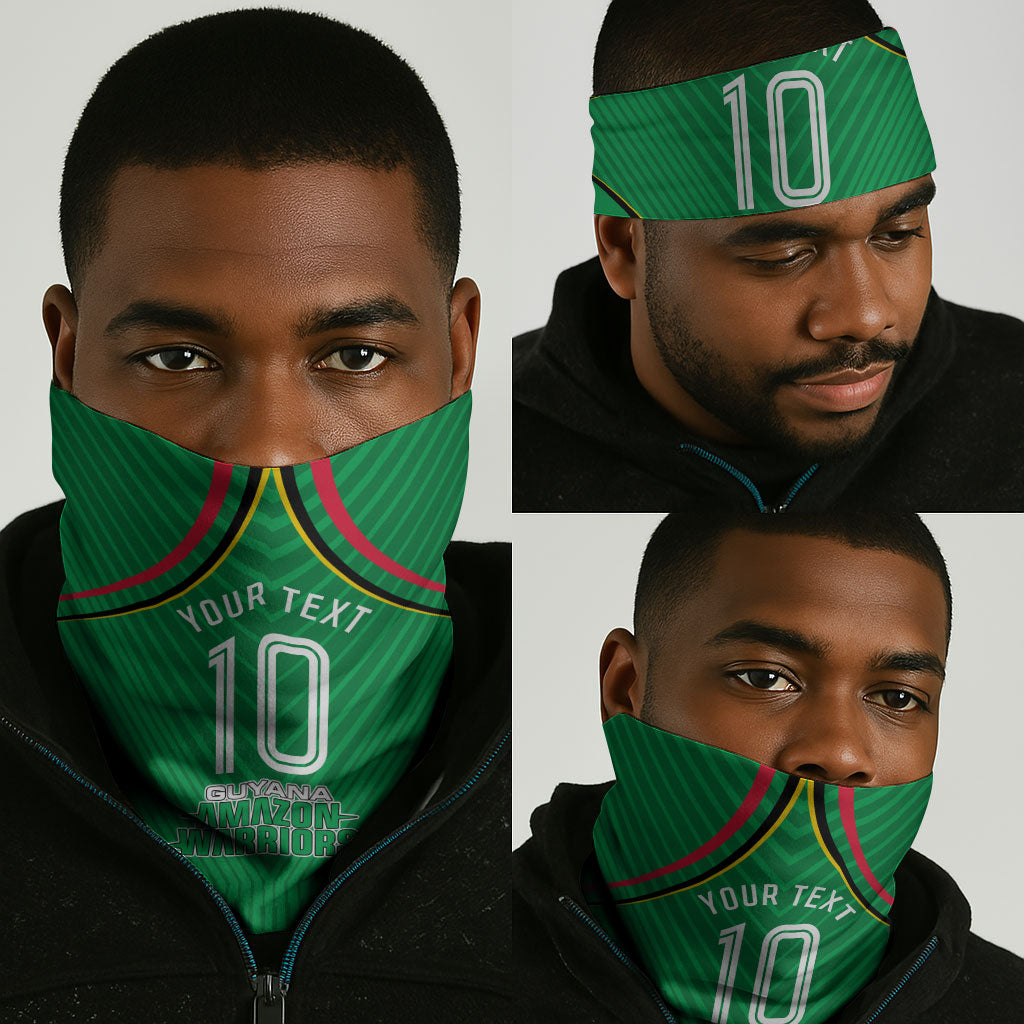 Personalized Guyana Cricket Amazon Warriors Neck Gaiter Modern Geometric Sports Fan
