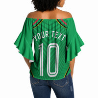 Personalized Guyana Cricket Amazon Warriors Off Shoulder Wrap Waist Top Modern Geometric Sports Fan