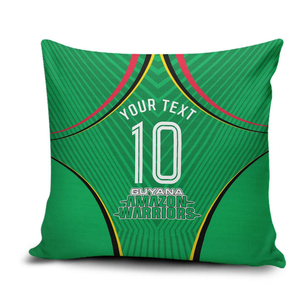 Personalized Guyana Cricket Amazon Warriors Pillow Cover Modern Geometric Sports Fan