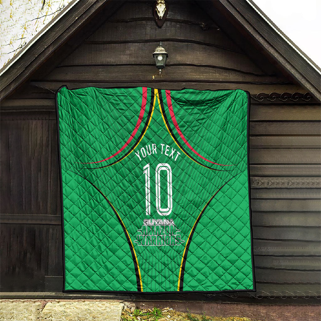 Personalized Guyana Cricket Amazon Warriors Quilt Modern Geometric Sports Fan